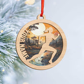 RiverPrints Personalized Runner Christmas Ornaments 2024, Custom Suncatcher Flat Running Xmas Ornament, Marathon Man Woman Cross Country Keepsake, Runner Gifts, Running Gifts (Run 4)